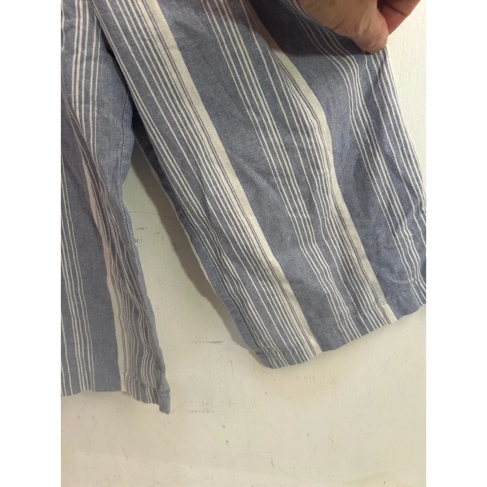 Tommy Bahama Jumpsuit 3T Blue White Striped Tie Back Cotton Girls